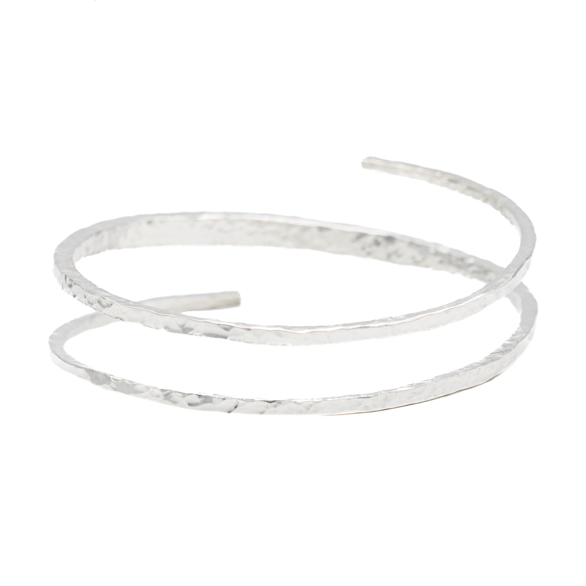 Hammered Tapered Bypass Bangle